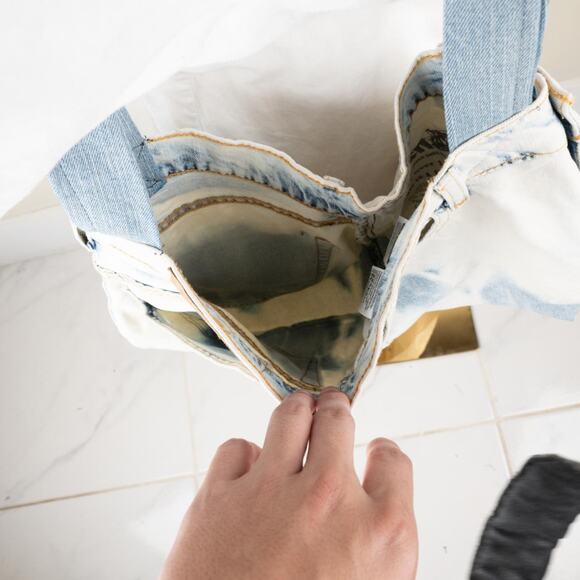 Upcycled denim levis tote bag - Picture 8 of 8